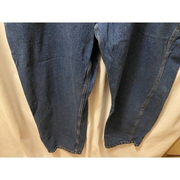BERNE Carpenter Jean Men 52X30 Cotton Flat Front Dark Wash Straight Cut - Picture 5 of 11